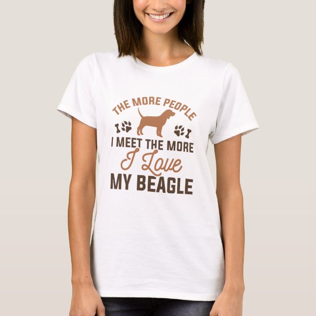 T-shirt J'aime mon Beagle (Devant)
