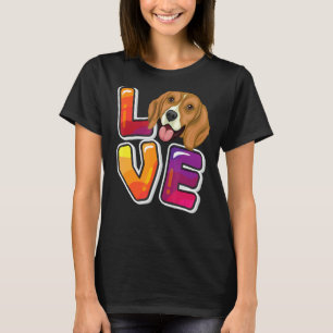 T-shirt J'aime mon Beagle Beagle Chien Chien Chien Graphiq