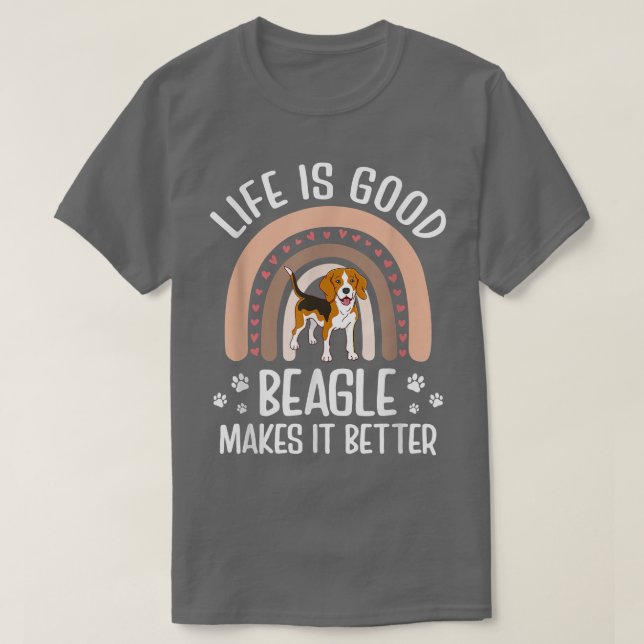 T-shirt J'Aime Mon Beagle Cute Meilleur Beagle Maman Ever  (Design devant)