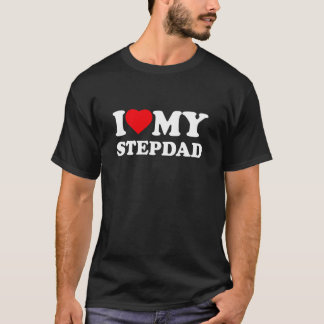T-shirt J'aime mon beau-père cœur famille grand-père beau-