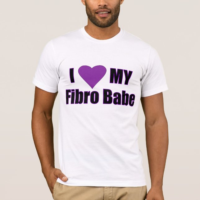 T-shirt J'aime mon bébé fibro (Devant)