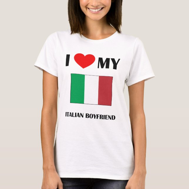 T-shirt J'aime mon bébé italien d'ami - poupée (Devant)