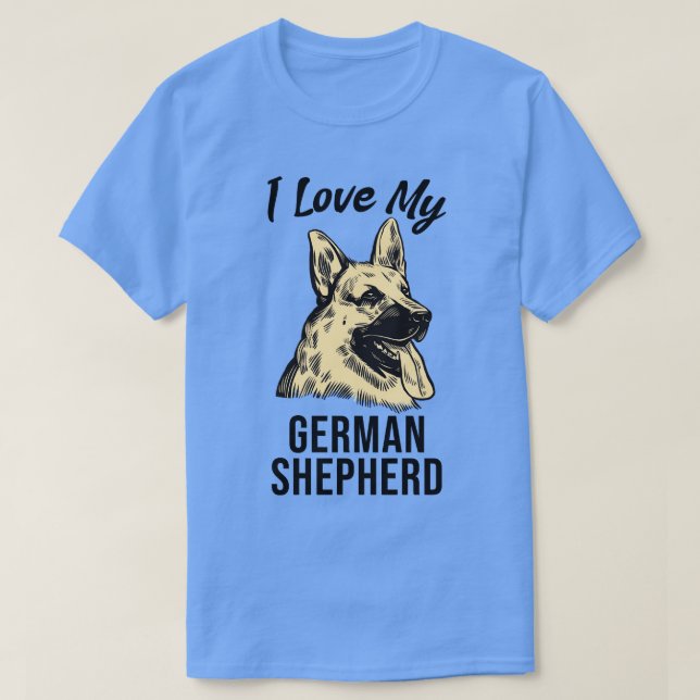 T-shirt J'Aime Mon Berger Allemand (Design devant)