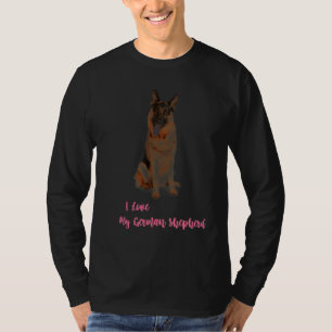 T-shirt J'Aime Mon Berger Allemand Chien Lovely Design