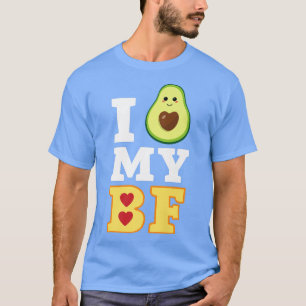 T-shirt J'Aime Mon Bf Avocado Toast Amateur Couple Costume