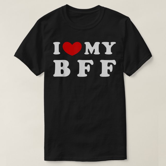 T-shirt J'Aime Mon BFF, J'Aime Mon BFF (Design devant)