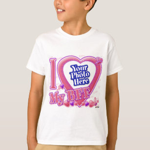 T-shirt J'aime mon BFF rose/violet