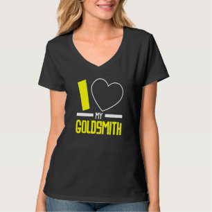 T-shirt J'aime mon bijoutier orfèvre créateur de bijoux or