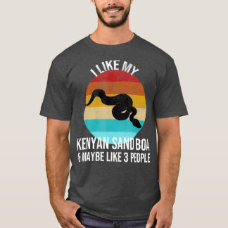 T-shirt J'Aime Mon Boa De Sable Kenyan Et Peut-Être 3 Pers