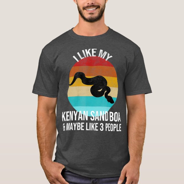 T-shirt J'Aime Mon Boa De Sable Kenyan Et Peut-Être 3 Pers (Devant)