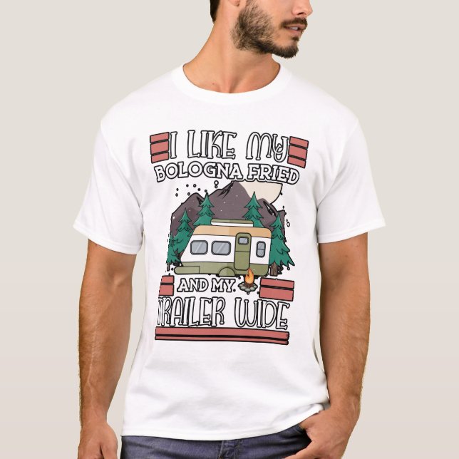 T-shirt J'Aime Mon Bologna Frit Et Mon Large Camper De Bai (Devant)