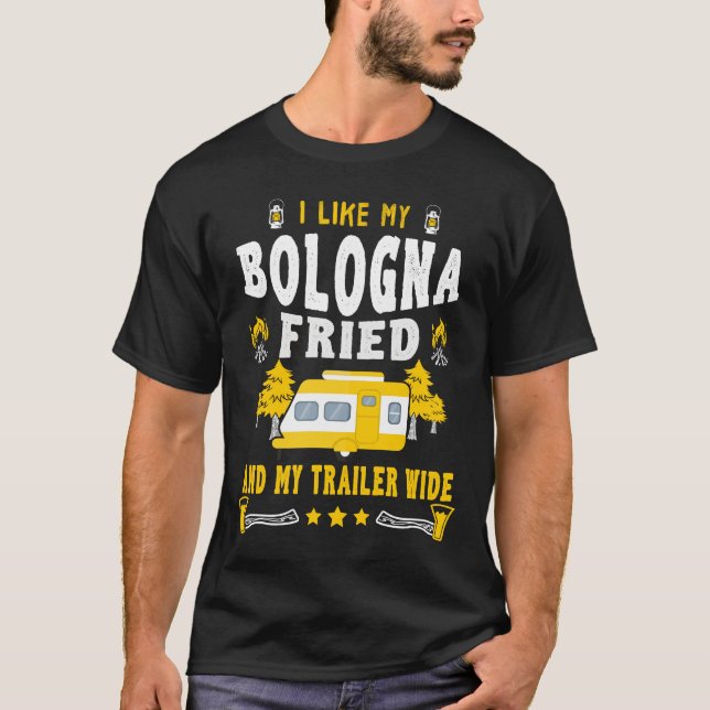T-shirt J'aime mon Bologna frite et ma remorque large (Devant)