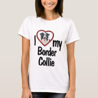 J'aime mon Border Collie - Cadre Photo en forme de