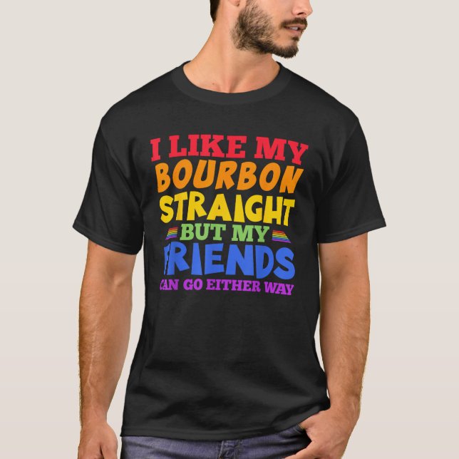 T-shirt J'Aime Mon Bourbon Droit LGBTQ Gay pride Mois T (Devant)