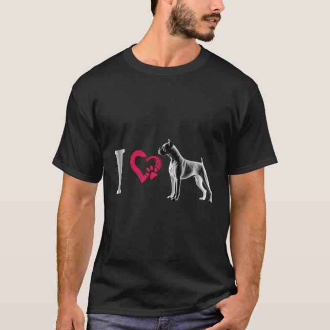 T-shirt J'Aime Mon Boxer (Devant)