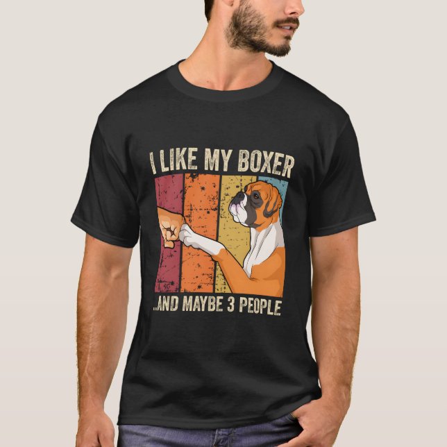 T-shirt J'aime mon Boxer (Devant)