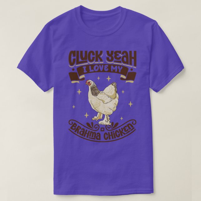 T-shirt J'aime mon Brahma Chicken Cluck Ouais (Design devant)