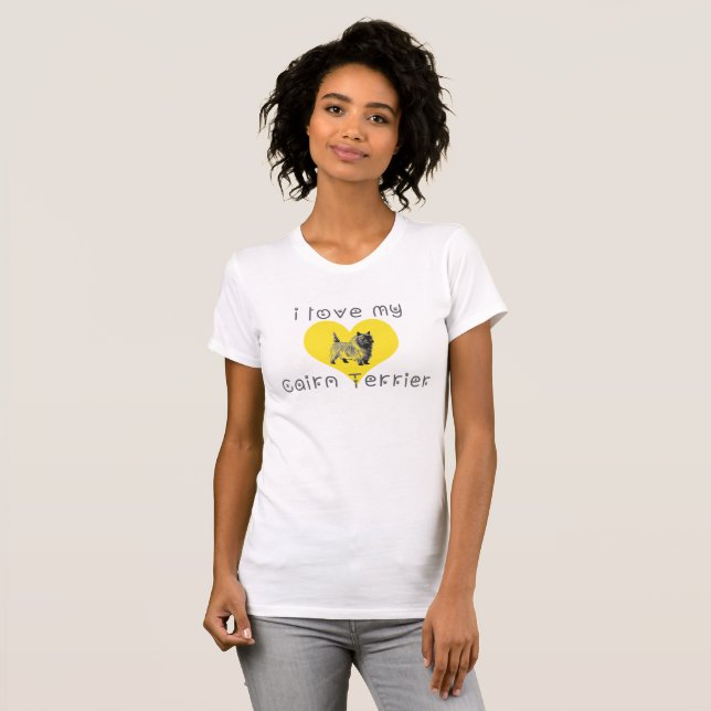 T-shirt j'aime mon Cairn Terrier (Devant entier)