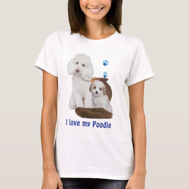 T-shirt J'aime mon caniche (Devant)