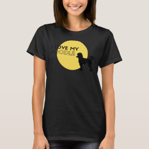T-shirt J'aime mon caniche jaune