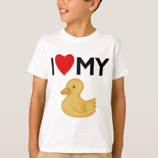 T-shirt J'Aime Mon Caoutchouc En Caoutchouc