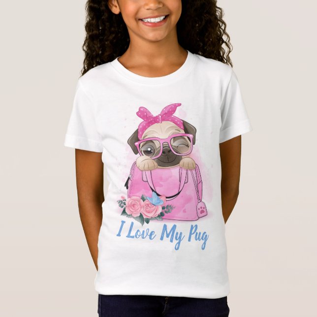 T-Shirt J'aime mon Carlin (Devant)