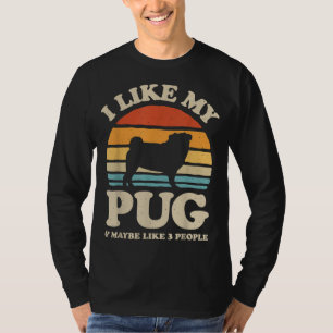 T-shirt J'Aime Mon Carlin Et Peut-Être Que 3 Amoureux de l