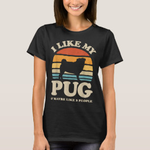 T-shirt J'Aime Mon Carlin Et Peut-Être Que 3 Amoureux de l