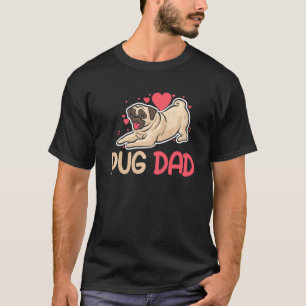 T-shirt J'Aime Mon Carlin Papa, Drôle Chien Pour Hommes, M