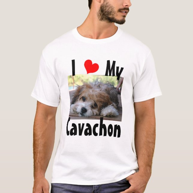 T-shirt J'aime mon Cavachon (Devant)