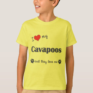 T-shirt J'aime mon Cavapoos (les chiens multiples)