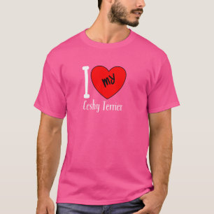 T-shirt J'Aime Mon Cesky Terrier Chien Race Coeur
