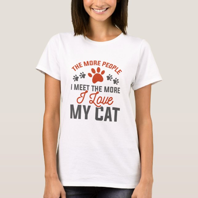 T-shirt J'Aime Mon Chat (Devant)