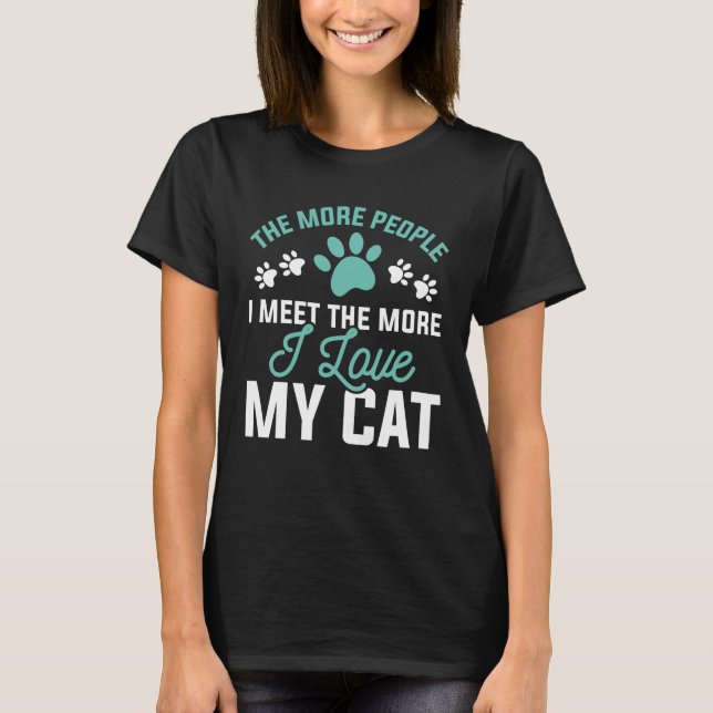 T-shirt J'aime mon chat (Devant)