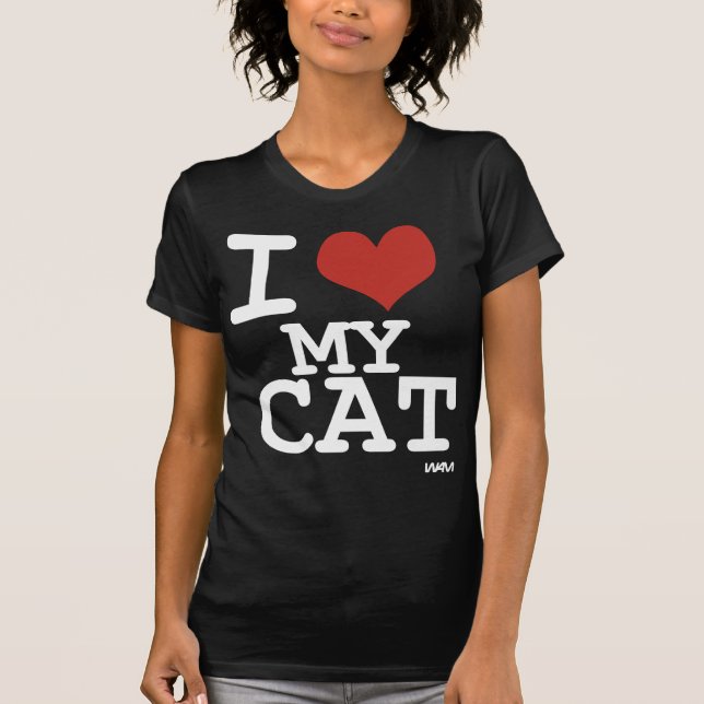 T-shirt J'aime mon chat (Devant)