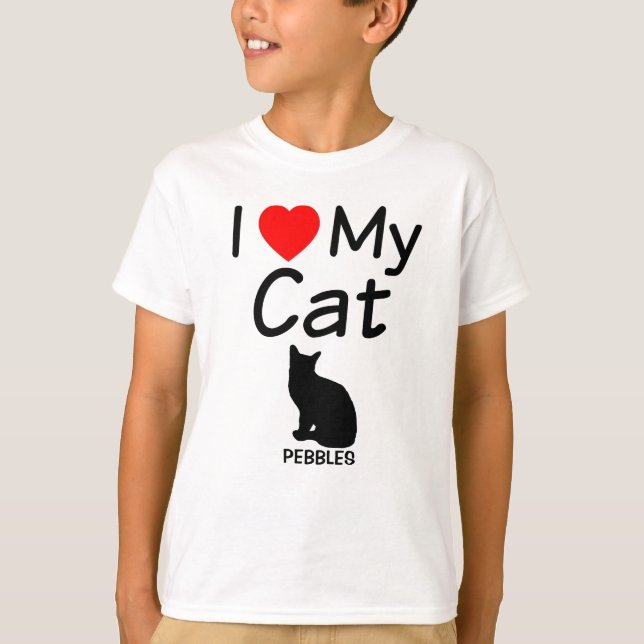 T-shirt J'Aime Mon Chat (Devant)