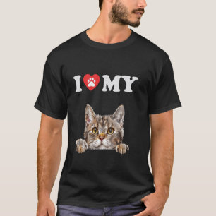 T-shirt J'aime mon chat brésilien chaton à poil court chat