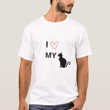 T-shirt J'aime Mon Chat – Cadeau pour Amateur de C