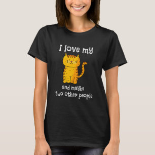 T-shirt J'aime mon chat deux autres personnes 3