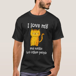 T-shirt J'aime mon chat deux autres personnes 3