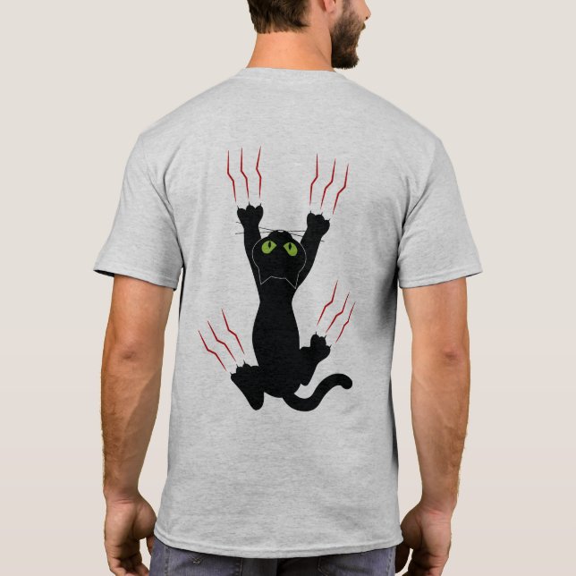 T-shirt J'Aime Mon Chat, Impression À Deux Côtés (Dos)