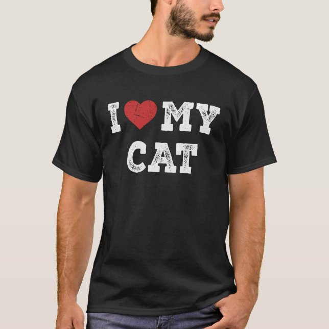 T-shirt J'Aime Mon Chat J'Aime Mon Chat (Devant)