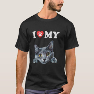 T-shirt J'aime mon chat Korat chaton drôle amateur de chat