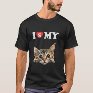 T-shirt J'aime mon chat Lambkin chaton maman amateur de ch