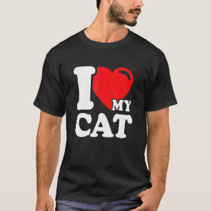 T-shirt J'Aime Mon Chat Magnifique Mignonne Propriétaire D
