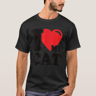 T-shirt J'Aime Mon Chat Magnifique Mignonne Propriétaire D