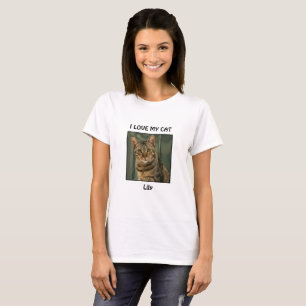 T-shirt J'aime mon chat personnalisé