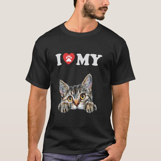 T-shirt J'aime mon chat Pixie Bob Chat Drôle Amateur De Ch (Devant)