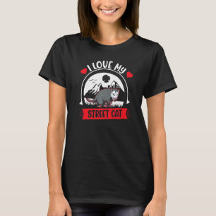 T-shirt J'aime mon chat Possum Opossum