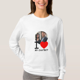 T-shirt ❤️ J'Aime Mon Chatbot Créer Ma Propre Photo